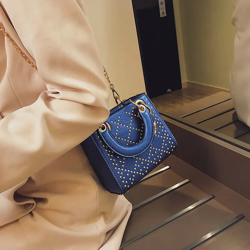 Quilted Studded Lady Dior Vintage Shoulder Bag