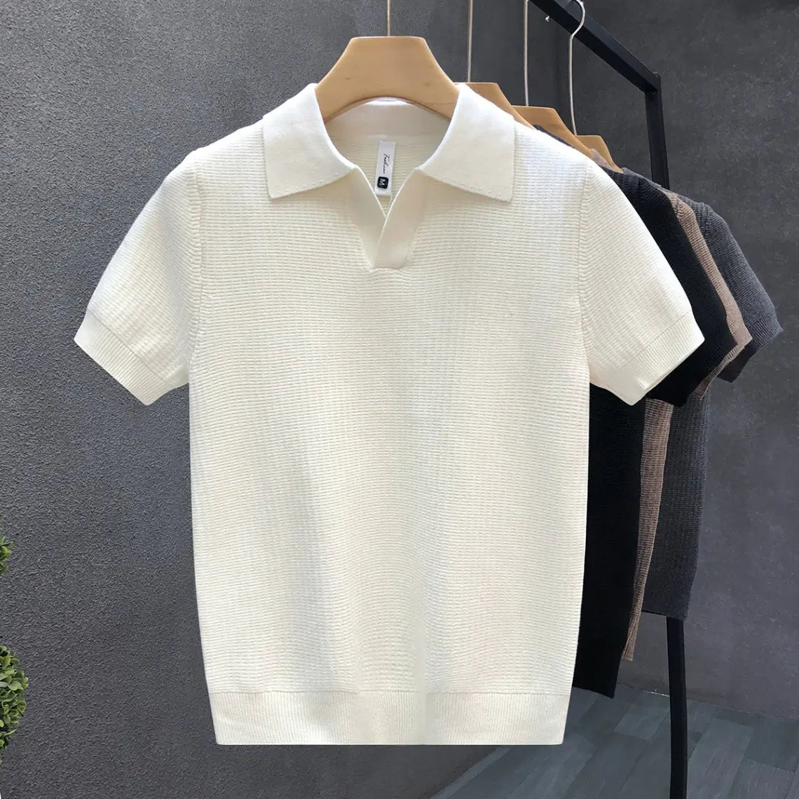 Thin Knitted Polo Shirt