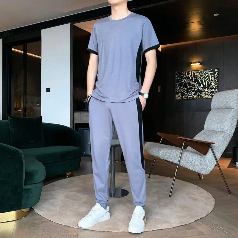 Men's Short Sleeve Sports T-shirt Set