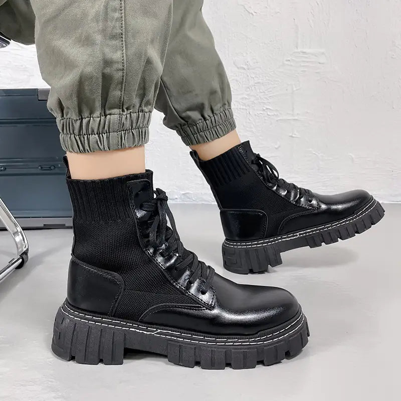British Style High Top Platform Martin Boots
