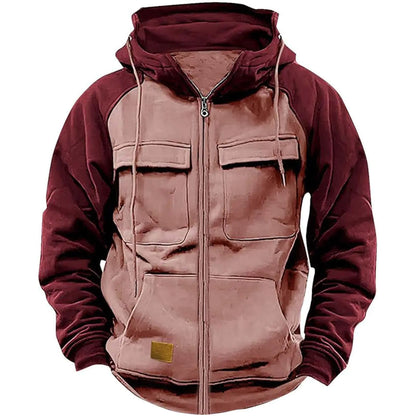 Carhart Jacket Mens Mens Carhart Hoodie Carhart Zip Up Hoodies For Men MenS Hoodie Full Zip Up Sweatshirt With Pockets Durable Comfortable Outdoor Jackets Pink Medium