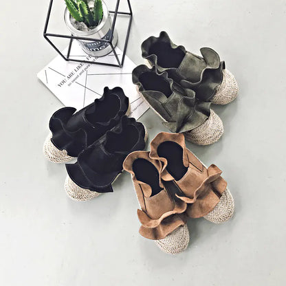 Suede Flat Shoes for Women (Slip-On Style)