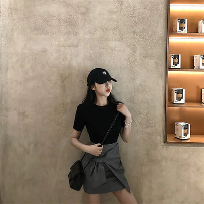 Fashion Women’s Irregular Short Skirt, Bodycon Midi Skirt