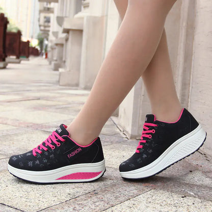 Thick-Soled Rocking Shoes for Casual Sports and Travel