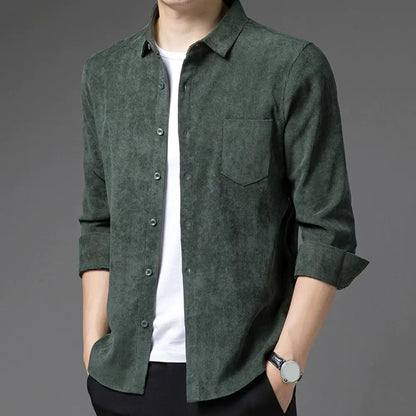 Thickened Long-sleeved Casual Shirt for Men