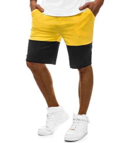 Men's Casual Color Block Five Point Shorts