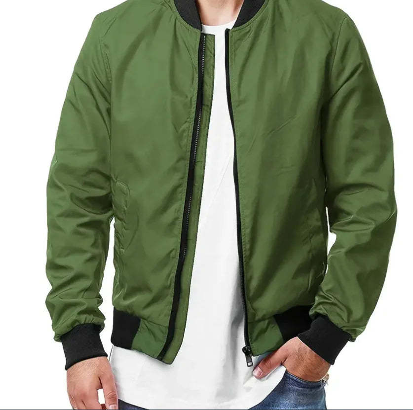 Men's Oversized Bomber Jacket for Spring and Autumn