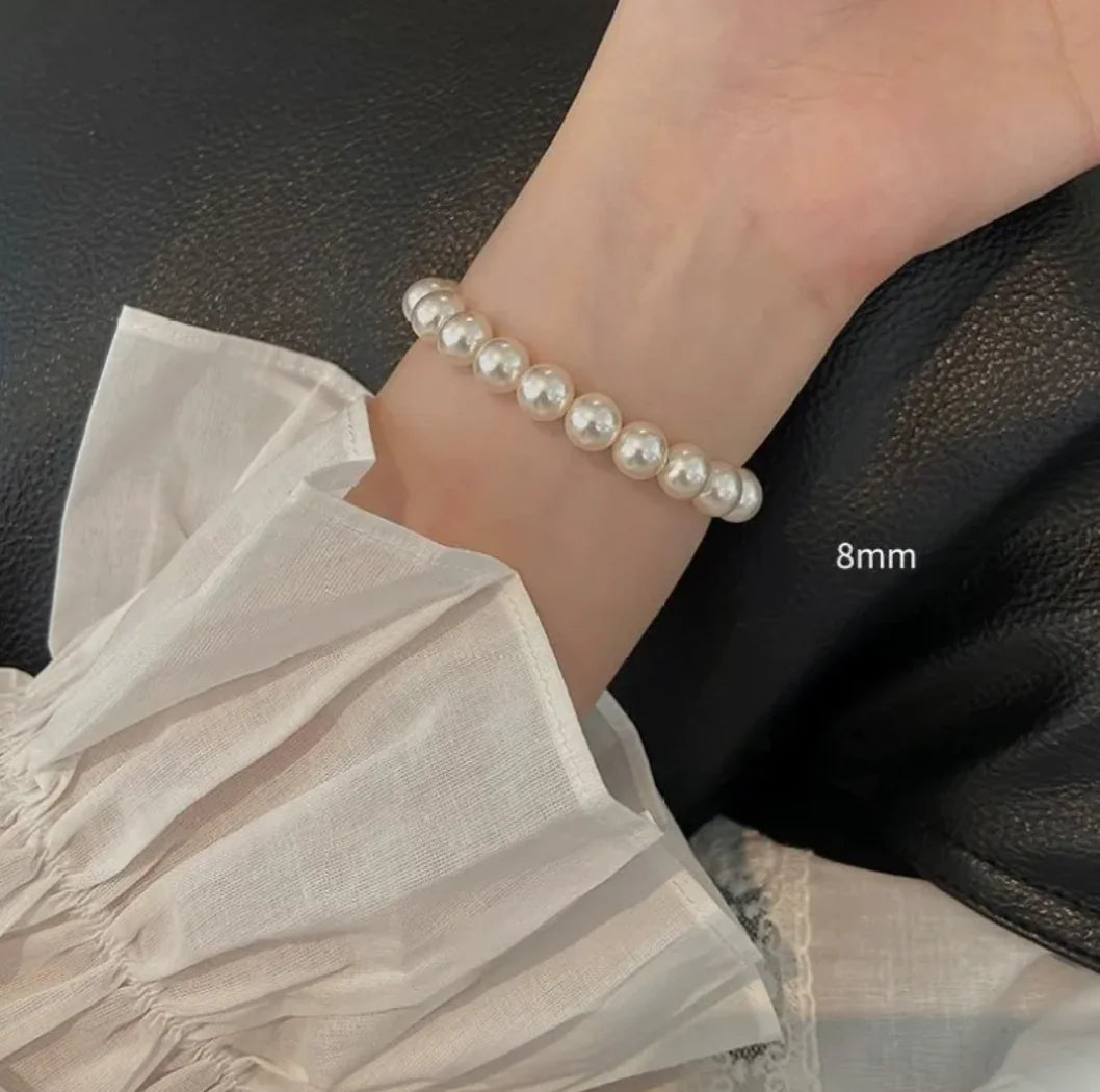 צמיד חרוזים אלגנטי משובץ פניני מים מתוקים