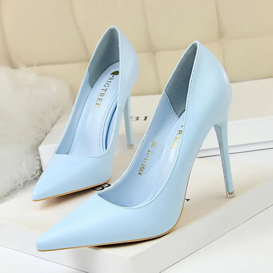 9511-17 Korean Style Slim High Heel Women's Shoes