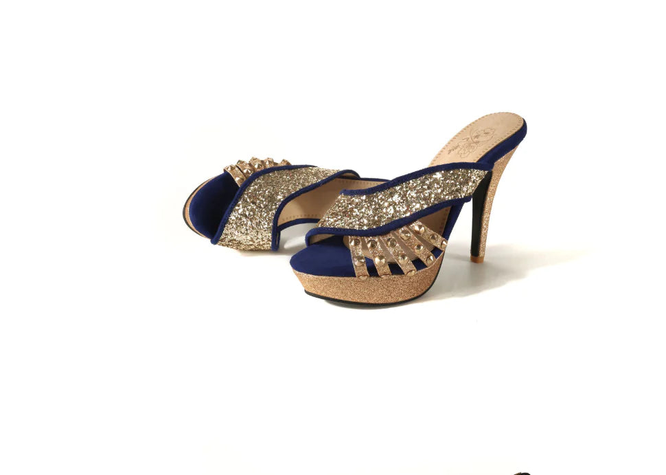 Slippers, High Heels, Rivet Sequins Collection