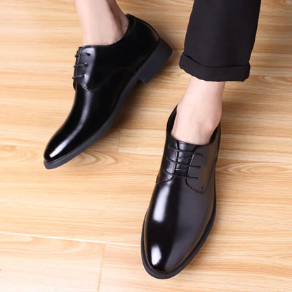 Men's Business Casual Leather Shoes for Office and Weddings