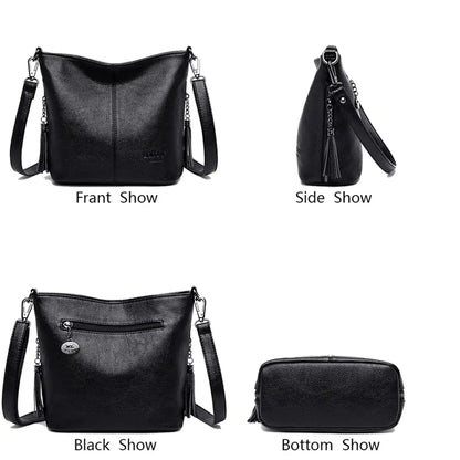 Luxury Leather Crossbody Shoulder Bags for Women