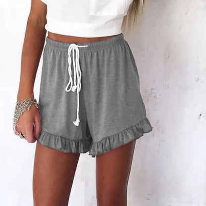 Ruffled Drawstring Shorts