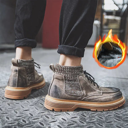 Men's High-Top Leather Martin Military Boots