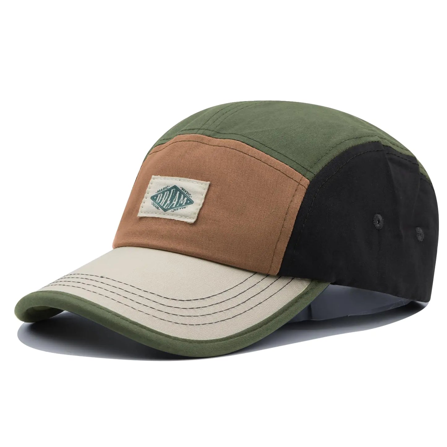 Clakllie Classic Baseball Cap Snapback 5 Panel Hats Ultra Thin Trucker Hats Camping Style Skateboard Hat Umpire Cadet CapKhaki