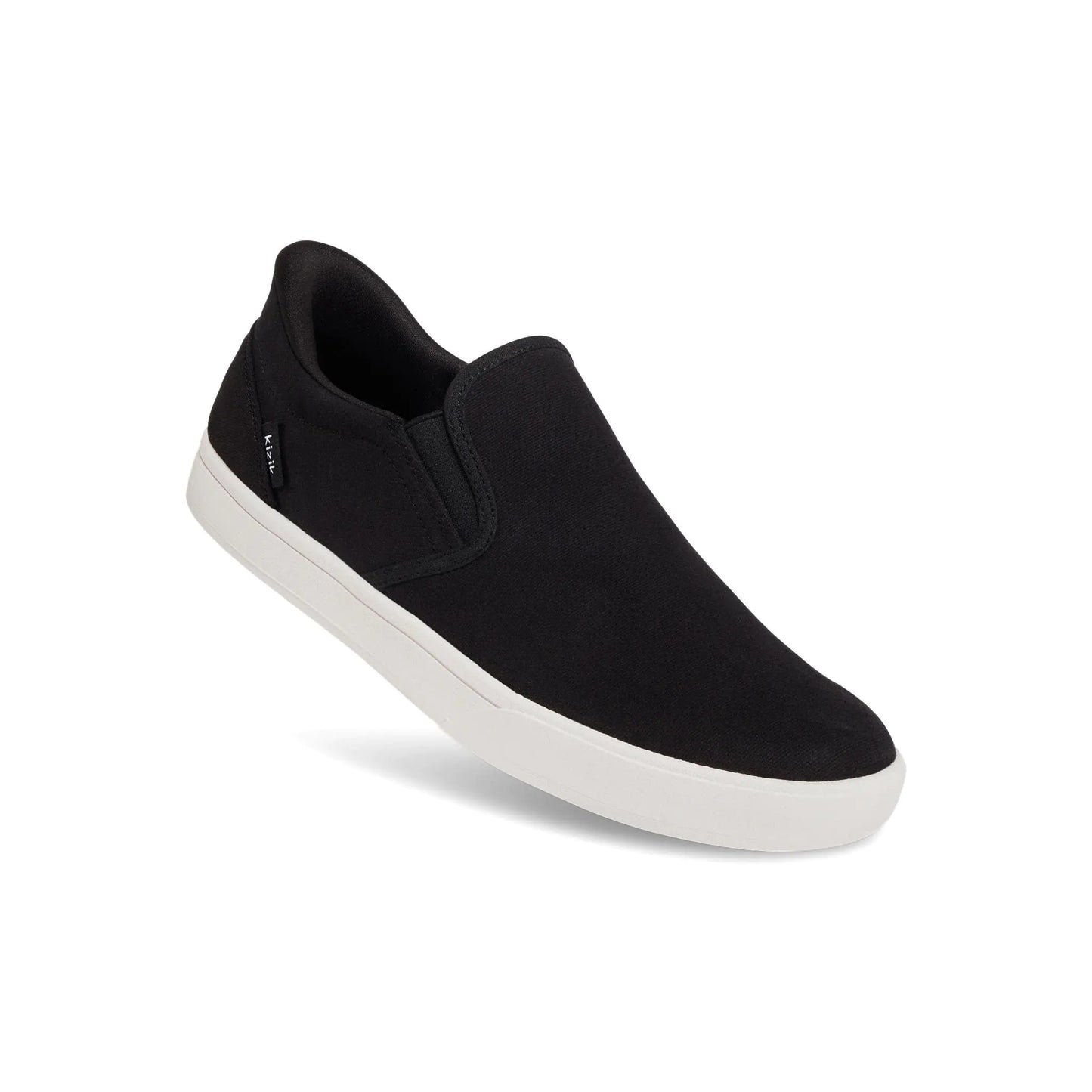 Kizik Venice Comfortable Breathable Stretch Canvas Slip On Sneakers - Easy Slip-Ons | Casual Shoes for Men Women and Elderly | Convenient and Orthopedic Shoes for Everyday - Black Wide M7.5 / W9