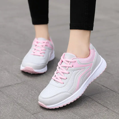 Breathable Flat Sports Shoes for Women - Comfortable Travel