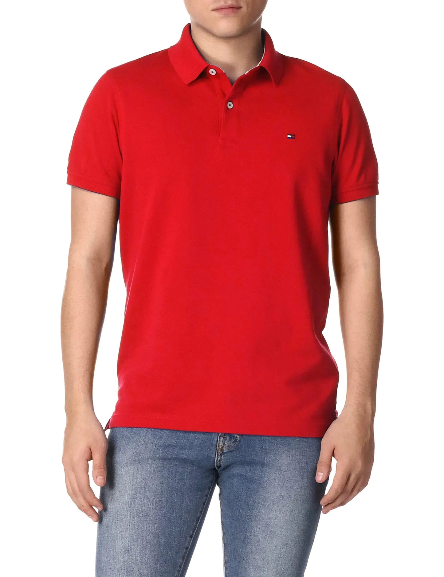Tommy Hilfiger Mens Short Sleeve Stretch Polo Shirt in Slim Fit