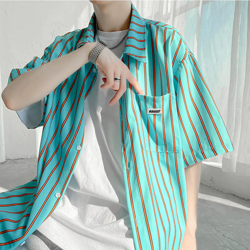 Men's Casual Retro Street Cotton Polyester Shirt