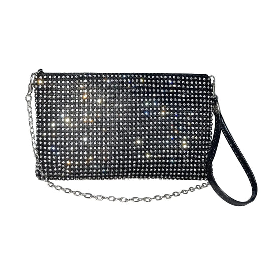 ARTLUXE Wristlet Clutch Purse for Women Evening Bags and Clutches Purses Bling Small Purse with Rhinestones HandbagBlack