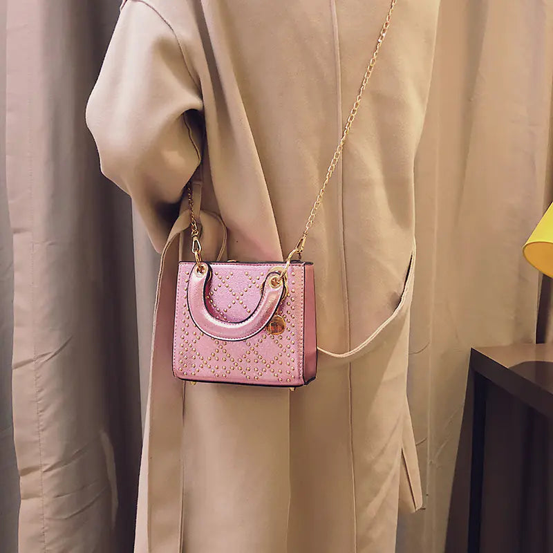 Quilted Studded Lady Dior Vintage Shoulder Bag