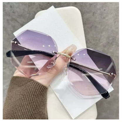 משקפי שמש מצולעים ללא מסגרת