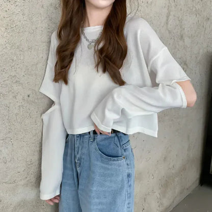 Long Sleeve T-Shirt, Knit Sweater Hoodie