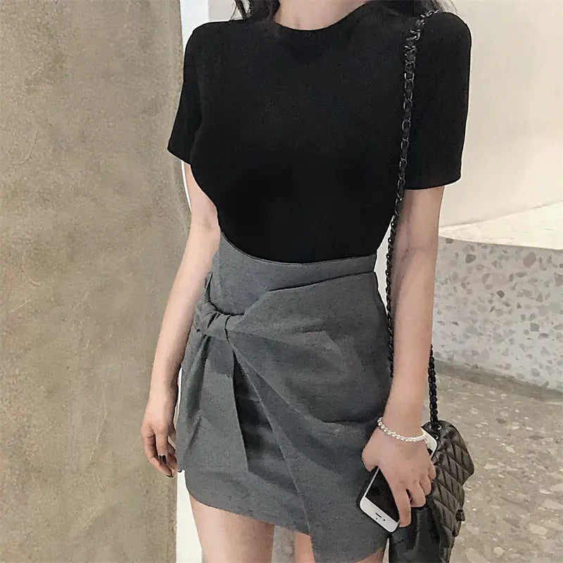 Fashion Women’s Irregular Short Skirt, Bodycon Midi Skirt