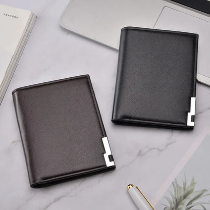 Men's Short Wallets - Business PU Leather Clutch Wallets