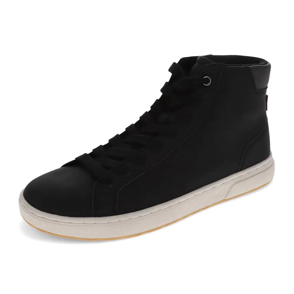 Levis Mens Caleb Synthetic Leather Lace Up Casual Sneaker Boot Black/Charcoal 10.5 M