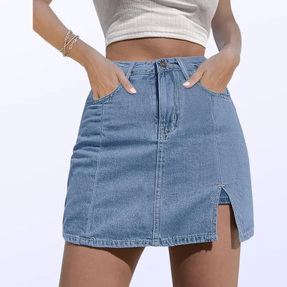 High-Grade Short Denim Skirt