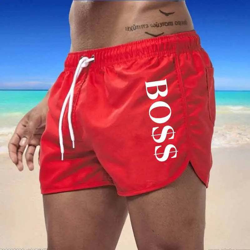 Men's Fashion Beach Shorts - Multi-Color Polyester Shorts