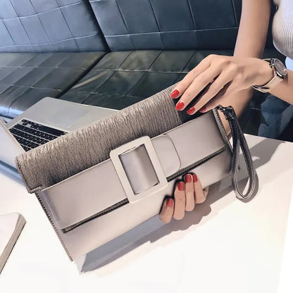 Luxury Leather Evening Clutch Bag for Women