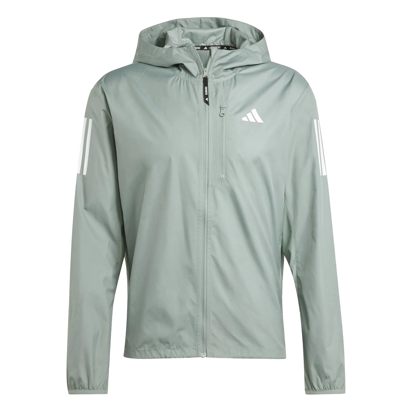 adidas Mens Own The Run Jacket Silver Green