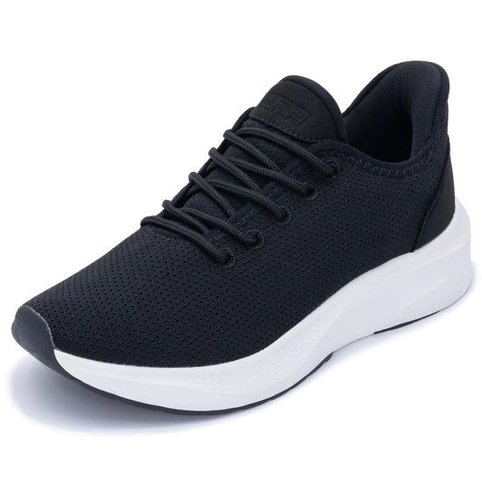 Quseek Slip On Shoes for Women Non Slip Hands Free Walking Tennis Comfortable Nurse Sneakers for Workout Gym All Day Standing Black 7