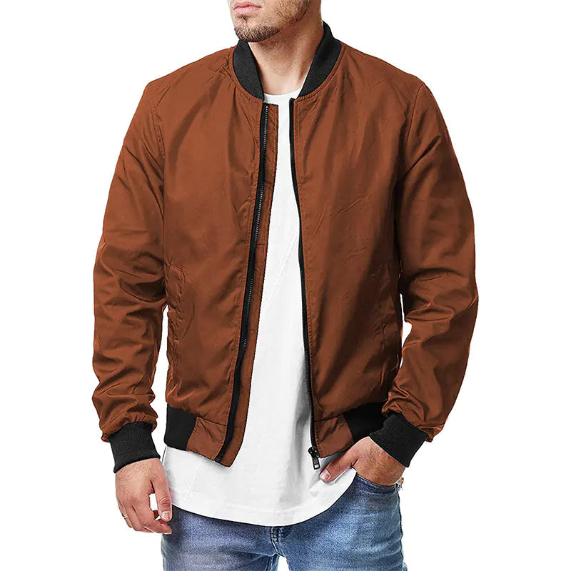 Men's Oversized Bomber Jacket for Spring and Autumn