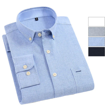 Men's Casual Solid Color Long Sleeve Shirt