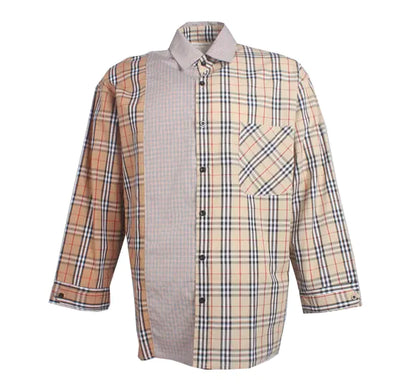 Casual Oversized Color-Block Long Sleeve Shirt