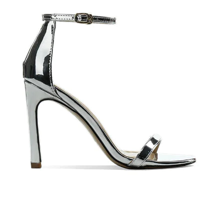 Open-Toe High Heels, Fashionable Strap Shoes, Plus Size