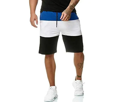 Men's Casual Color Block Five Point Shorts