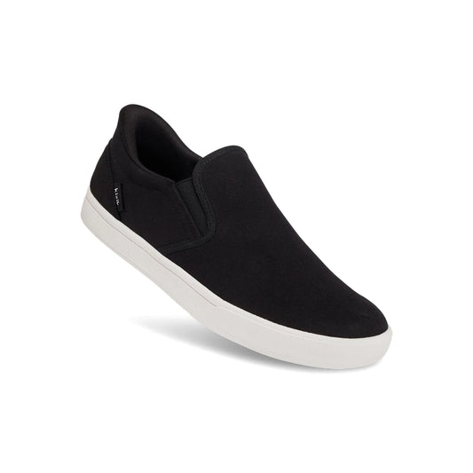 Kizik Venice Comfortable Breathable Stretch Canvas Slip On Sneakers - Easy Slip-Ons | Casual Shoes for Men Women and Elderly | Convenient and Orthopedic Shoes for Everyday - Black Wide M7.5 / W9