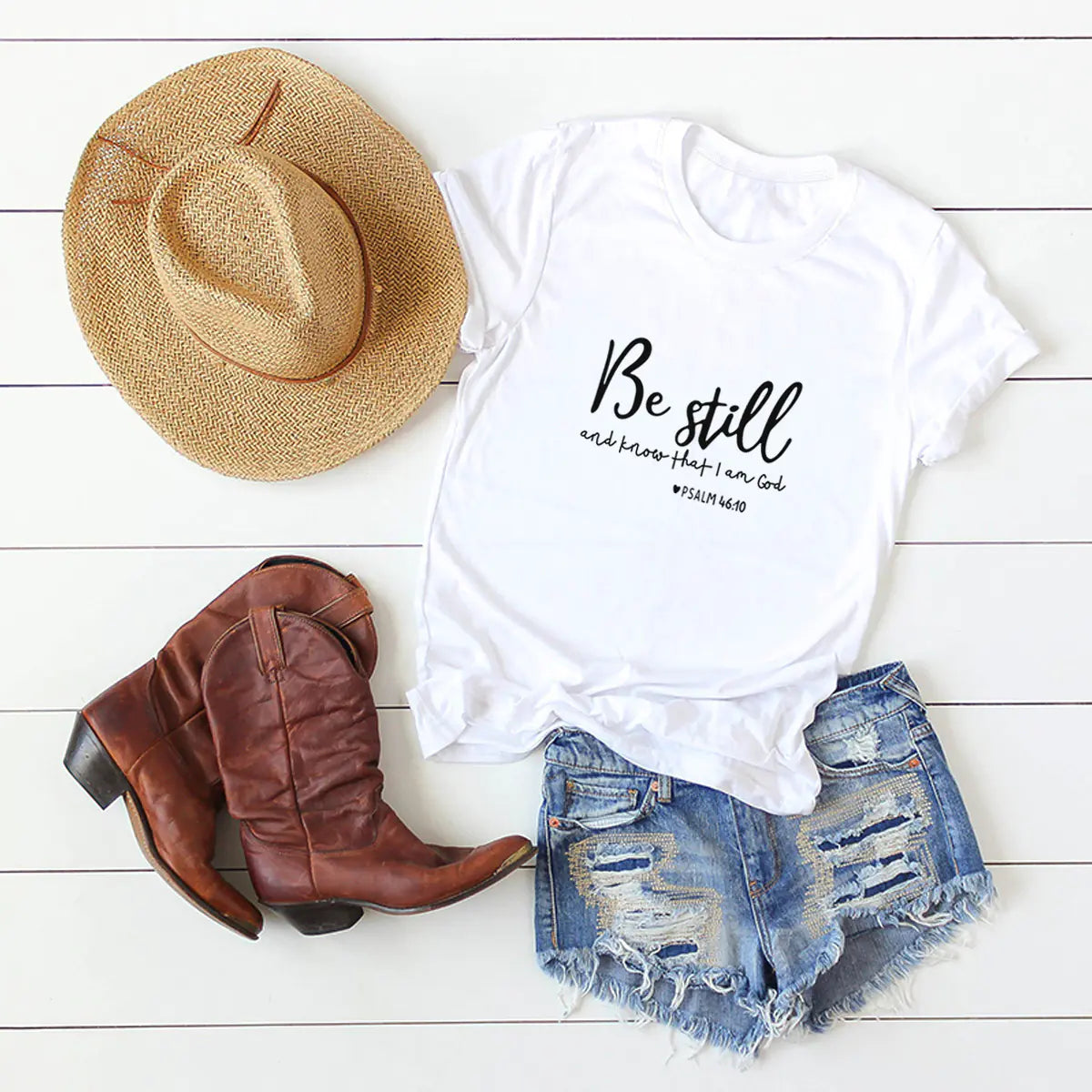 Letter T English Short Sleeve T-Shirt