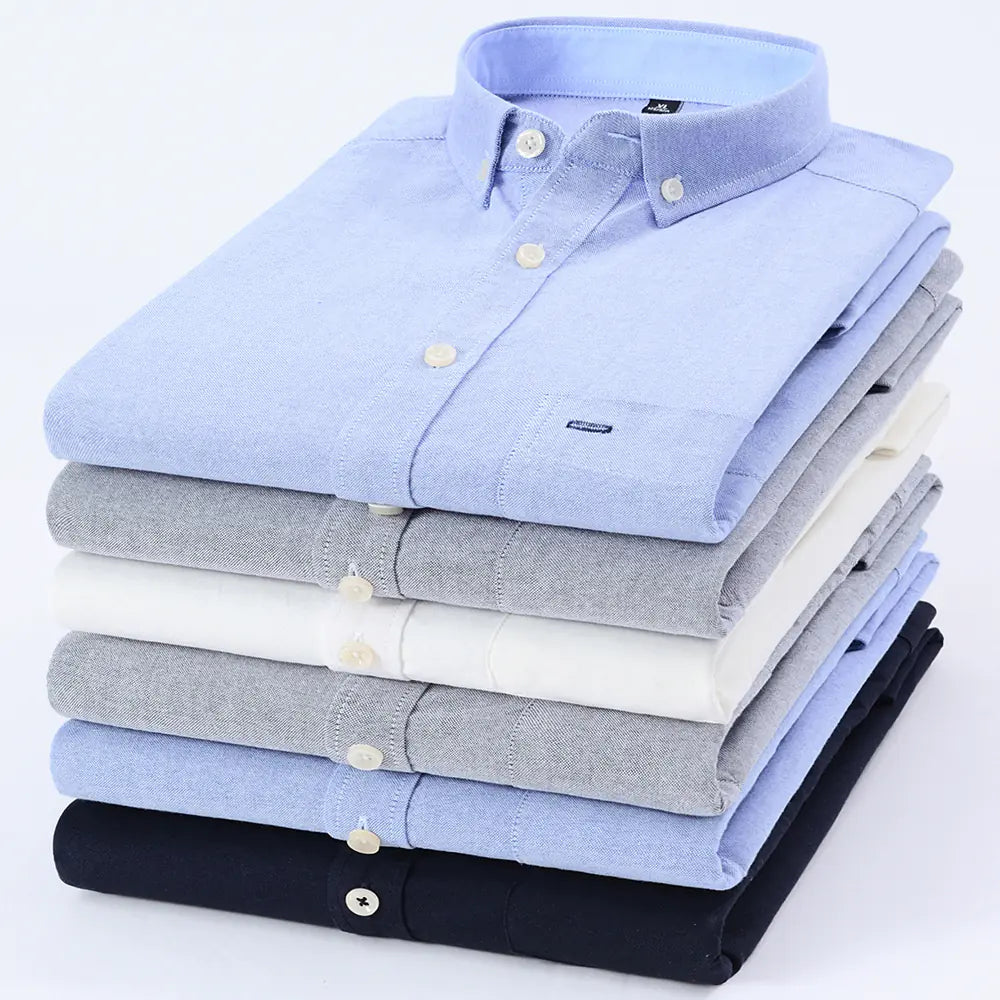 Men's Casual Solid Color Long Sleeve Shirt