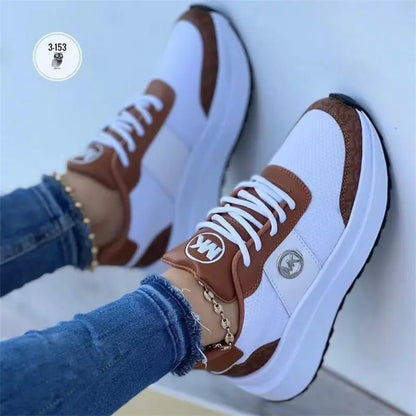 Reflective Leopard Print Casual Sports Sneakers