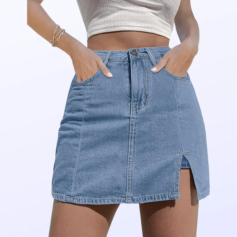 High-Grade Short Denim Skirt