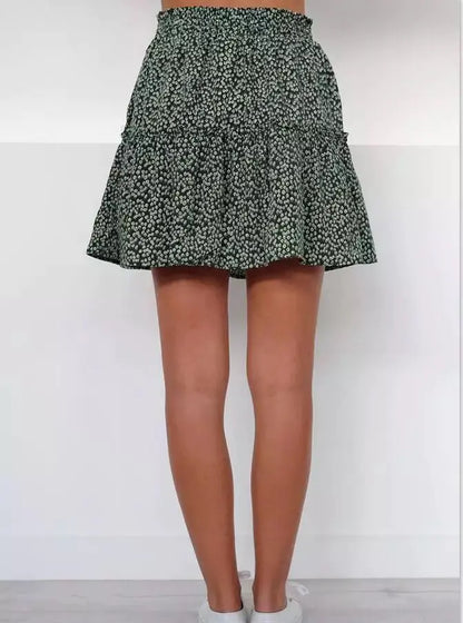 Floral A-line Beach Skirt and Printed Mini Skirt