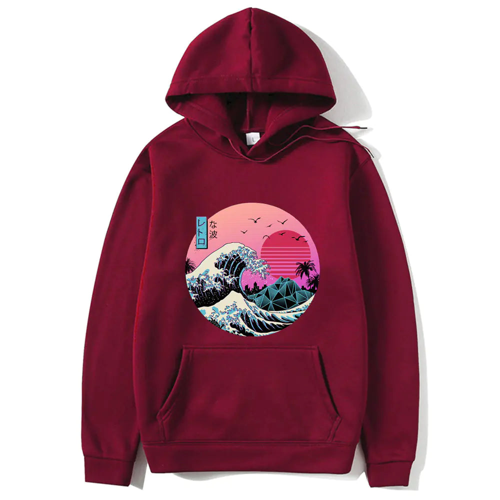 Japanese Anime Print Hoodies for Men and Women