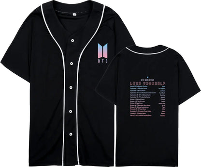 BTS Short Sleeve Baseball Shirt T-Shirt