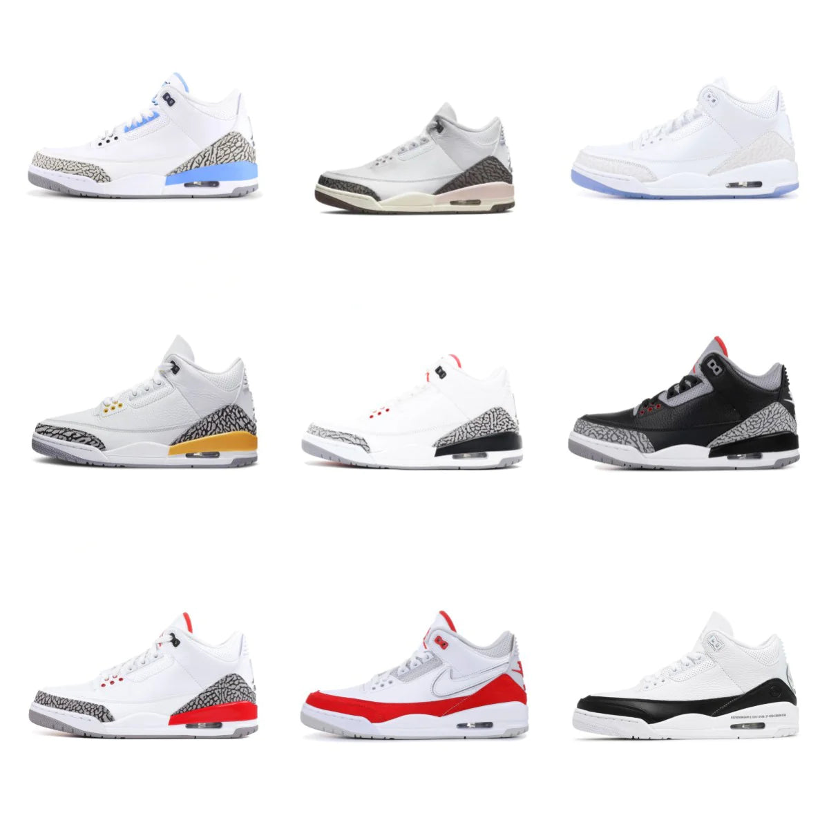 AJ3 Sakura Black Cement Basketball Shoes for Men