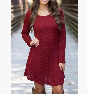 Long Sleeve Sweater, Sweater Dress, Loose Round Neck Sweater